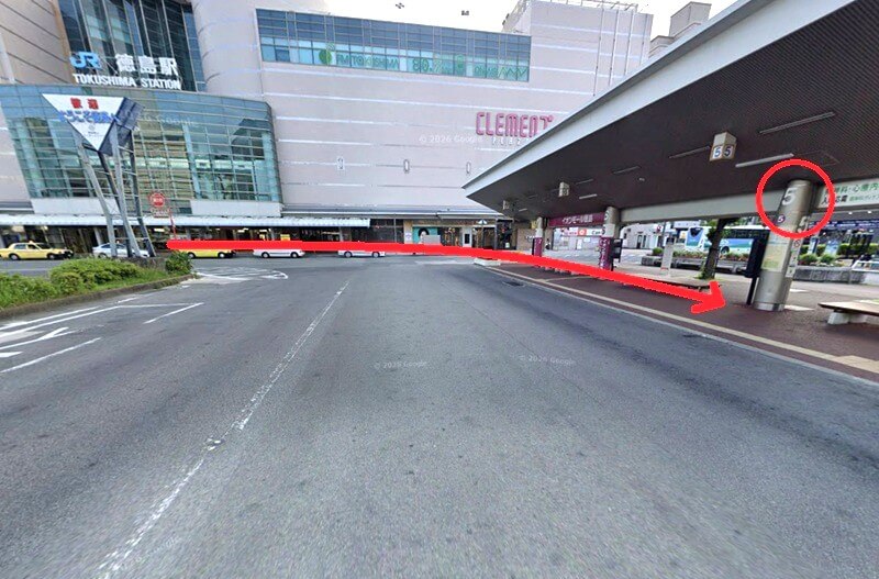 タカラスタンダード 徳島ショールームまでの徒歩経路