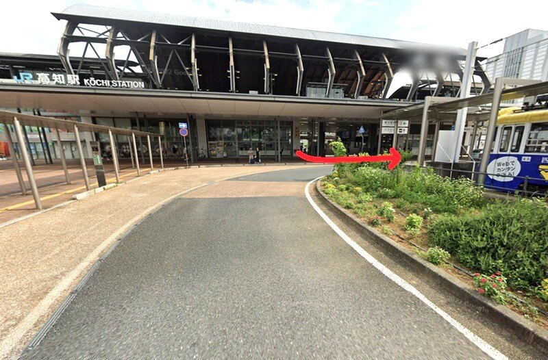 タカラスタンダード 高知ショールームまでの徒歩経路