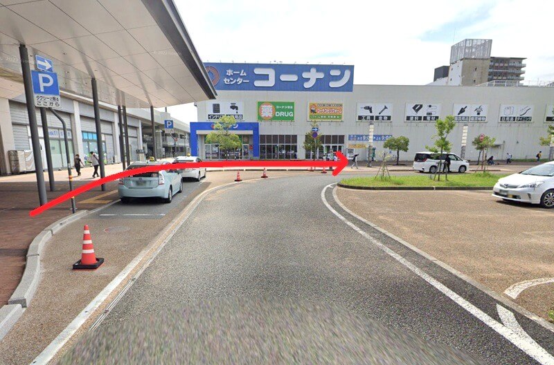 タカラスタンダード 高知ショールームまでの徒歩経路