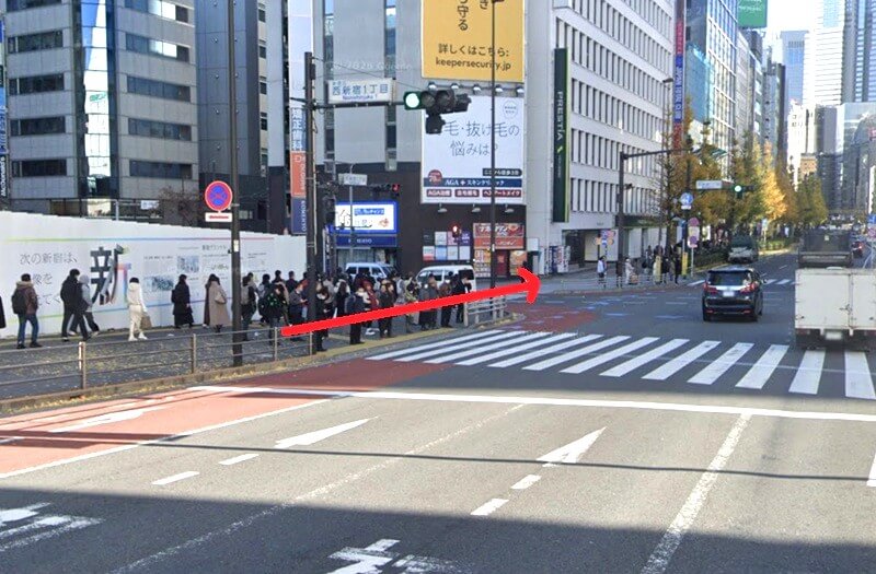 トクラス ショールーム新宿までの徒歩経路