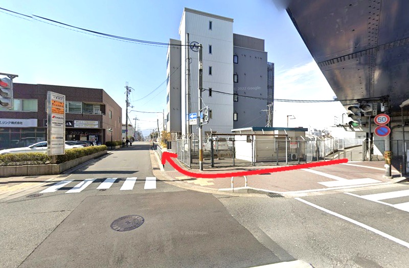 トクラス ショールーム京都までの徒歩経路