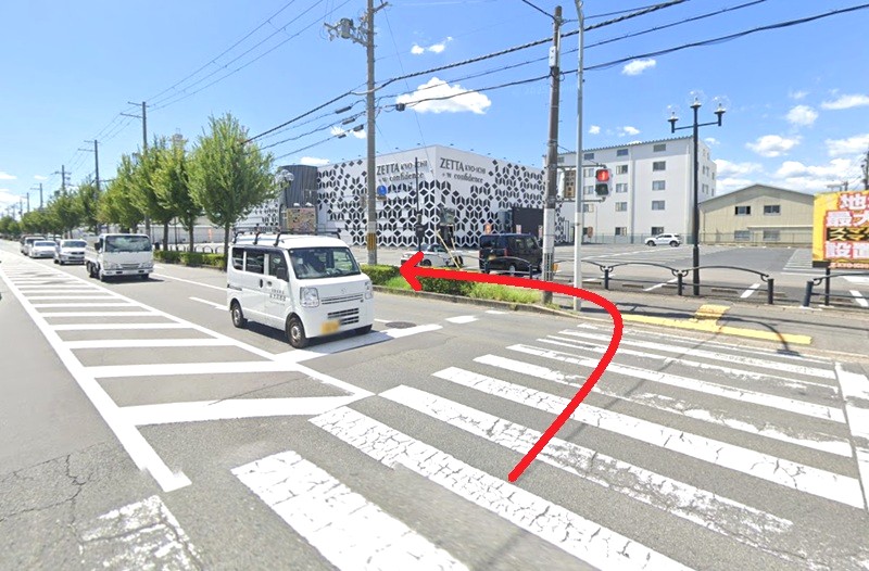 トクラス ショールーム京都までの徒歩経路