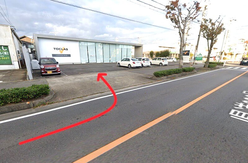 トクラス ショールーム岡崎までの車の経路