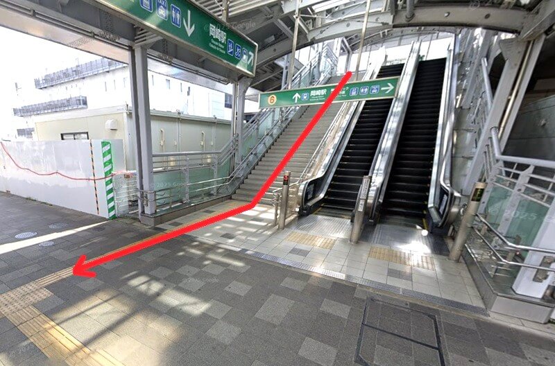 トクラス ショールーム岡崎までの徒歩経路
