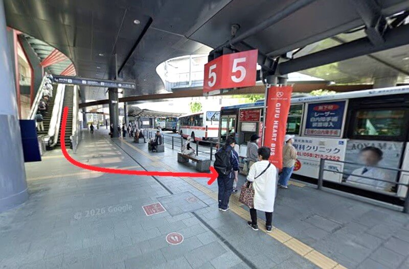 トクラス ショールーム岐阜までの徒歩経路