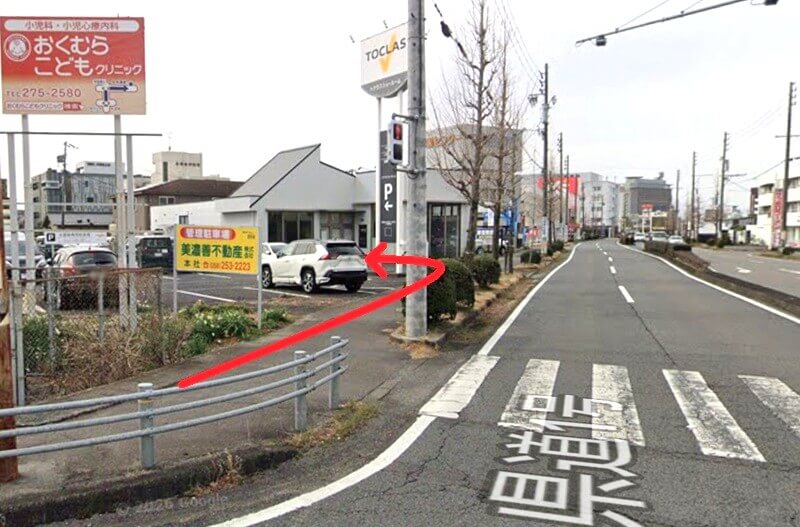 トクラス ショールーム岐阜までの徒歩経路