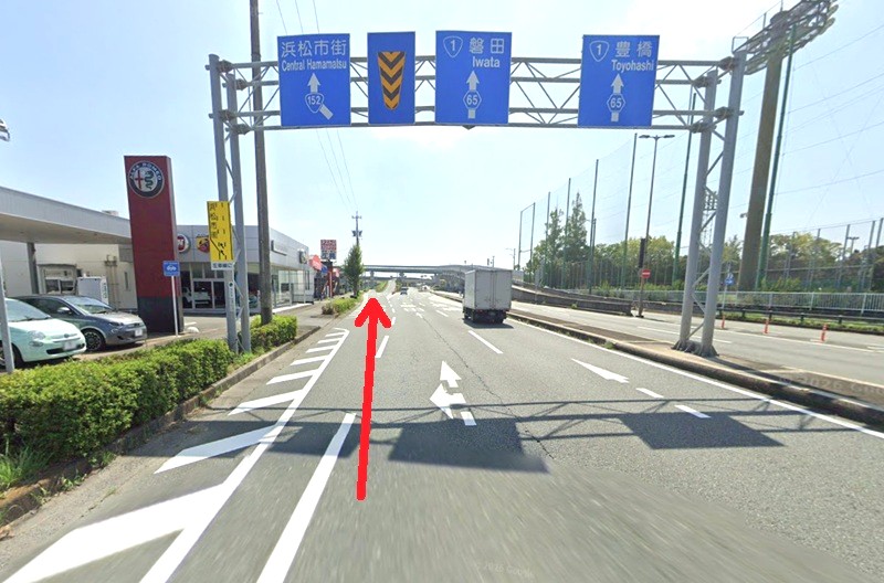 トクラス ショールーム浜松までの車の経路