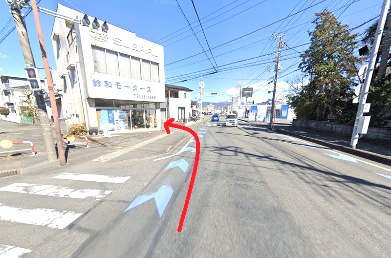 トクラス ショールーム静岡（提携店）テクパルショールームまでの車の経路