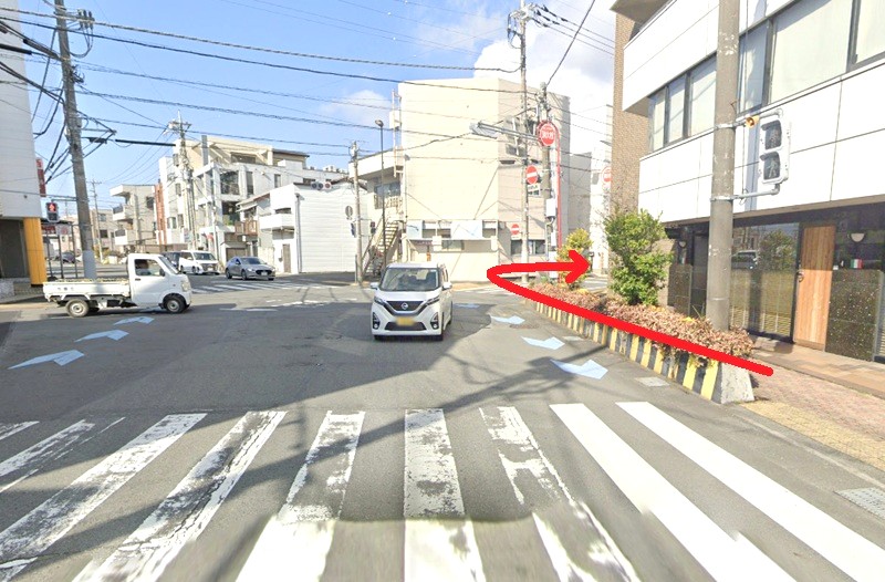トクラス ショールーム静岡（提携店）テクパルショールームまでの徒歩経路