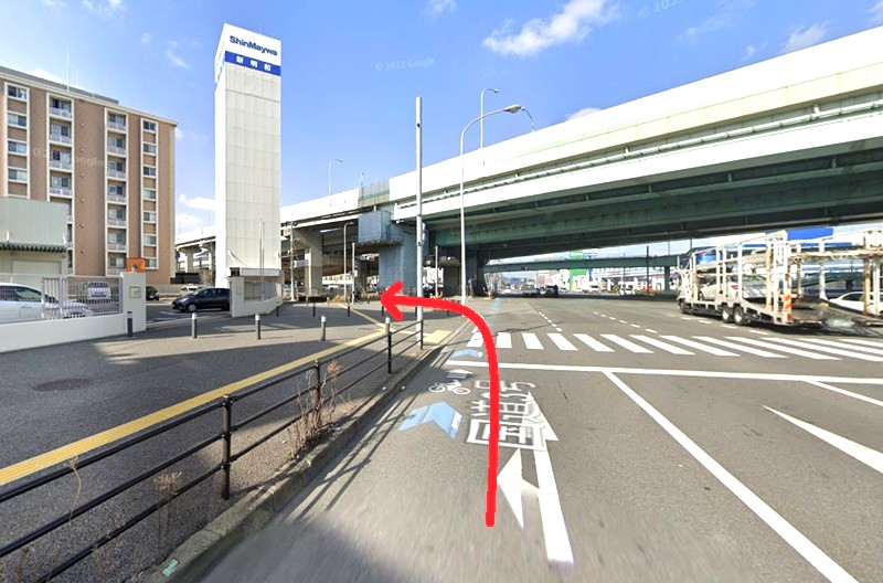 トクラス ショールーム福岡までの車の経路