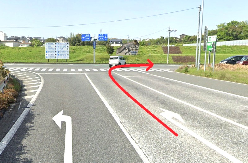 トクラス ショールーム熊本までの車の経路