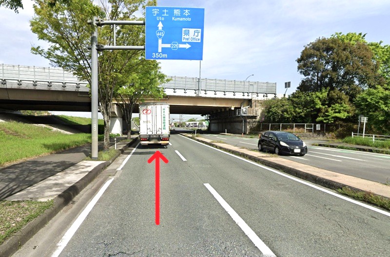 トクラス ショールーム熊本までの車の経路