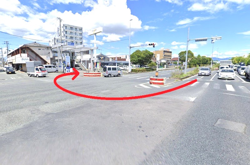 トクラス ショールーム熊本までの車の経路