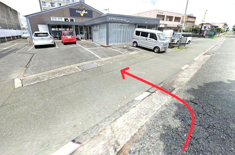 トクラス ショールーム熊本までの車の経路
