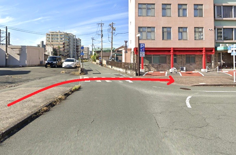 トクラス ショールーム熊本までの徒歩経路