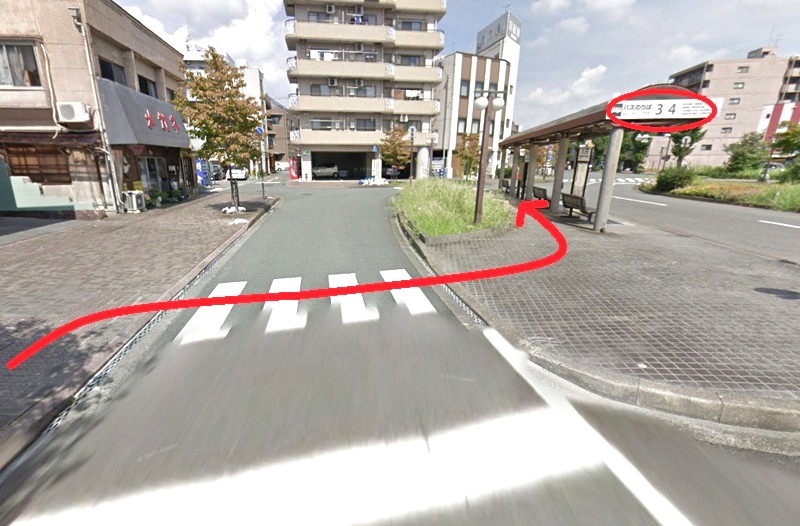 トクラス ショールーム熊本までの徒歩経路