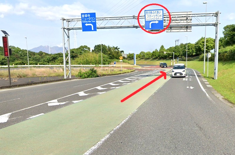 トクラス ショールーム鹿児島までの車の経路