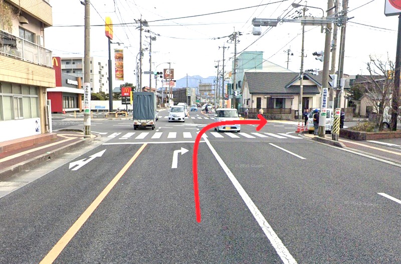 トクラス ショールーム鹿児島までの車の経路