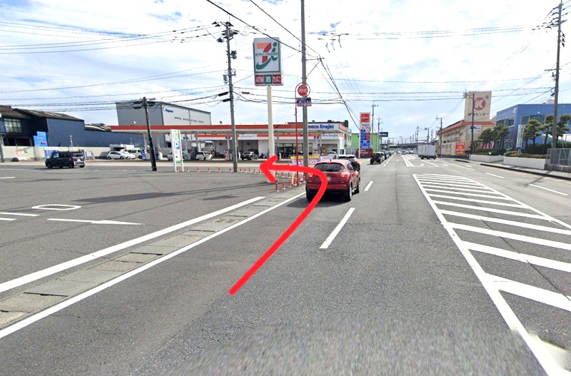 トクラス ショールーム鹿児島までの車の経路