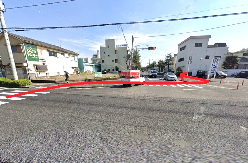 トクラス ショールーム鹿児島までの徒歩経路