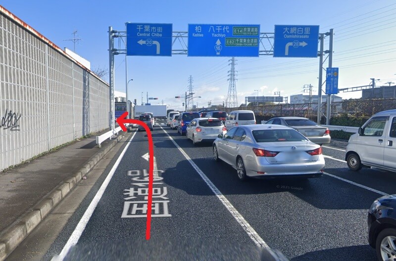 トクラス ショールーム千葉までの車の経路