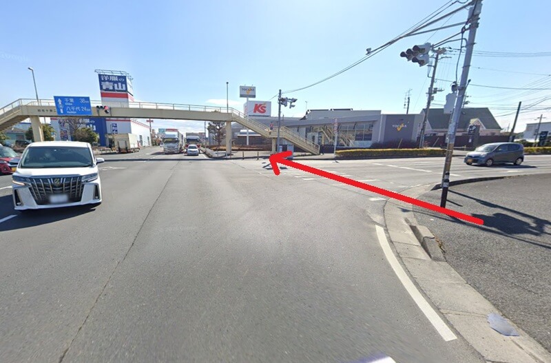 トクラス ショールーム柏までの徒歩経路