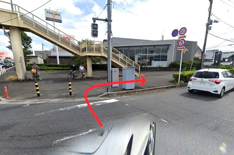 トクラス ショールーム柏までの徒歩経路