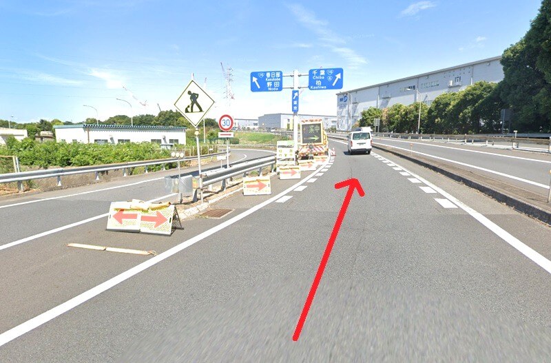 トクラス ショールーム柏までの車の経路
