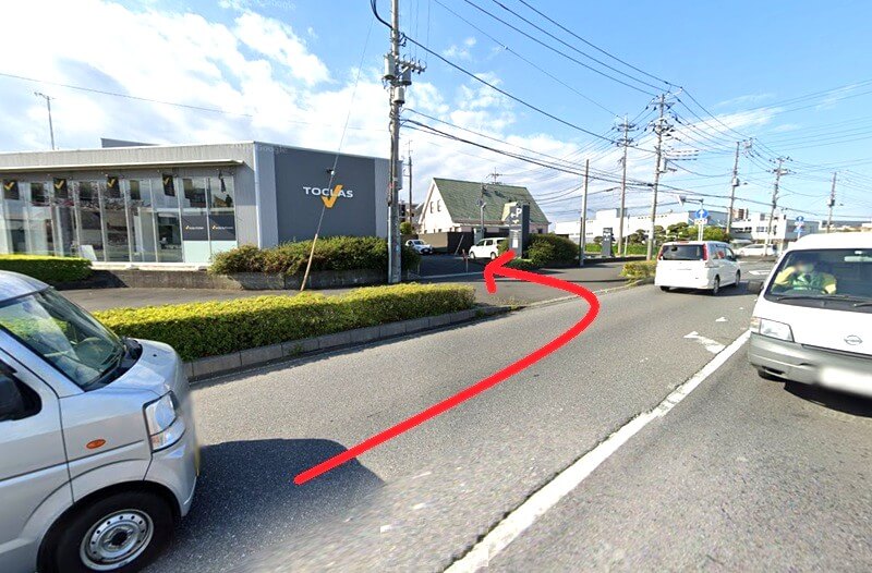 トクラス ショールーム柏までの車の経路