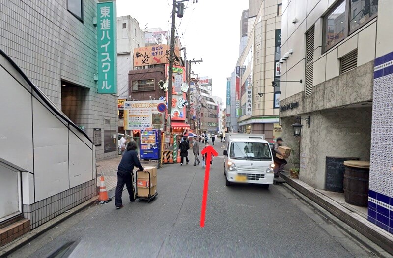 トクラス ショールーム大宮までの徒歩経路