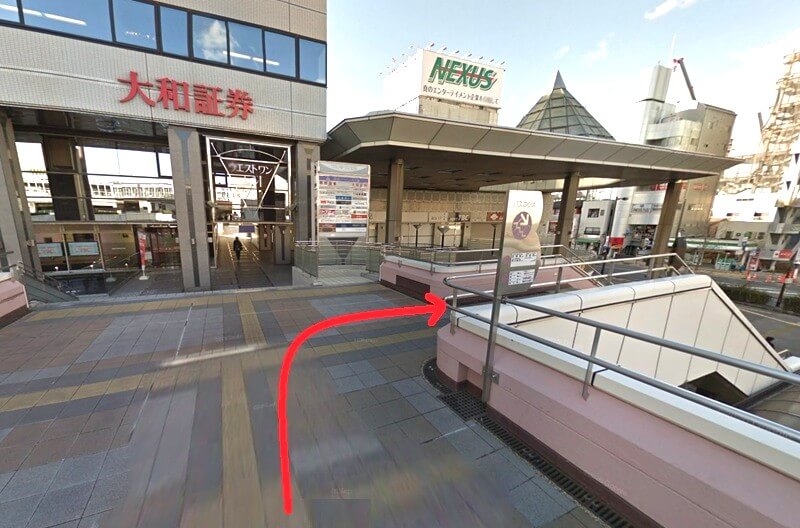 トクラス ショールーム高崎までの徒歩経路