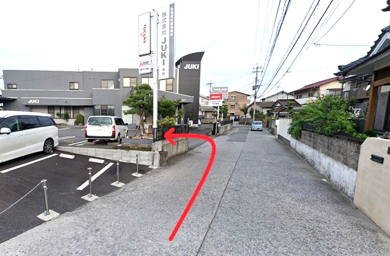 トクラス ショールーム大分（提携店）までの徒歩経路