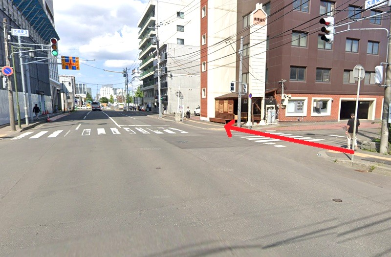 トクラス ショールーム札幌までの徒歩経路