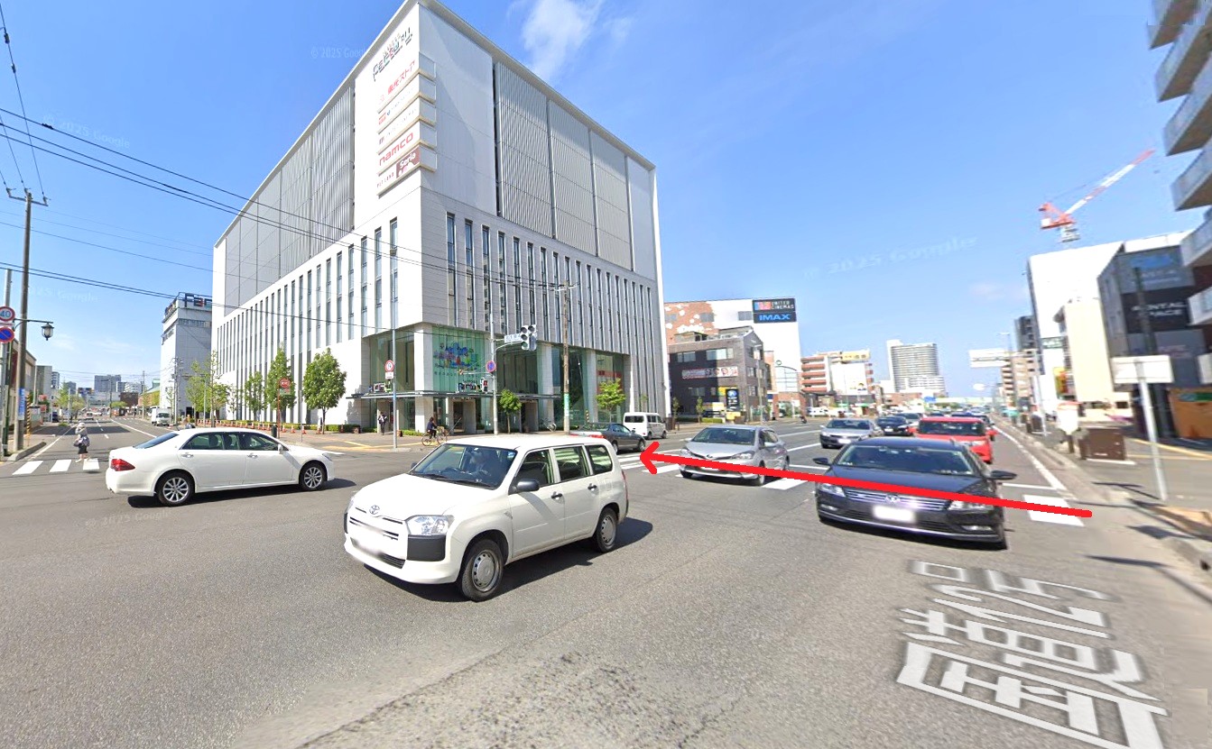 トクラス ショールーム札幌までの徒歩経路
