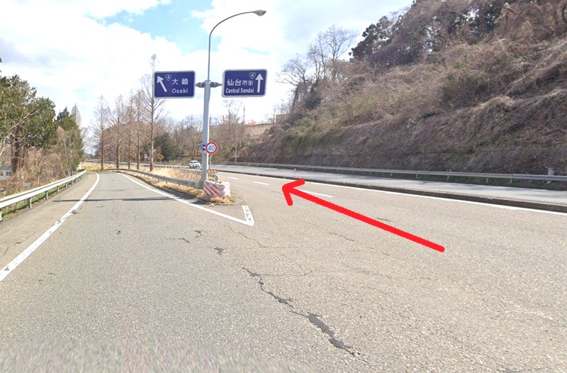 トクラス ショールーム仙台までの車の経路