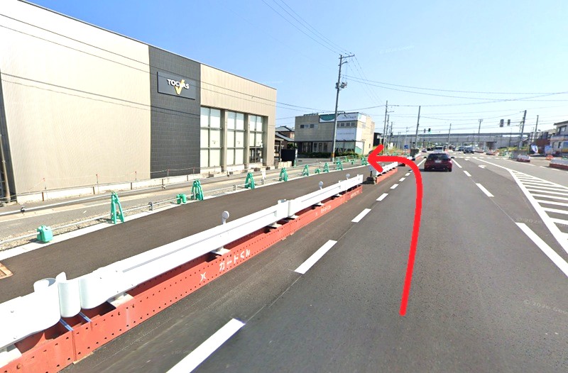 トクラス ショールーム新潟までの徒歩経路