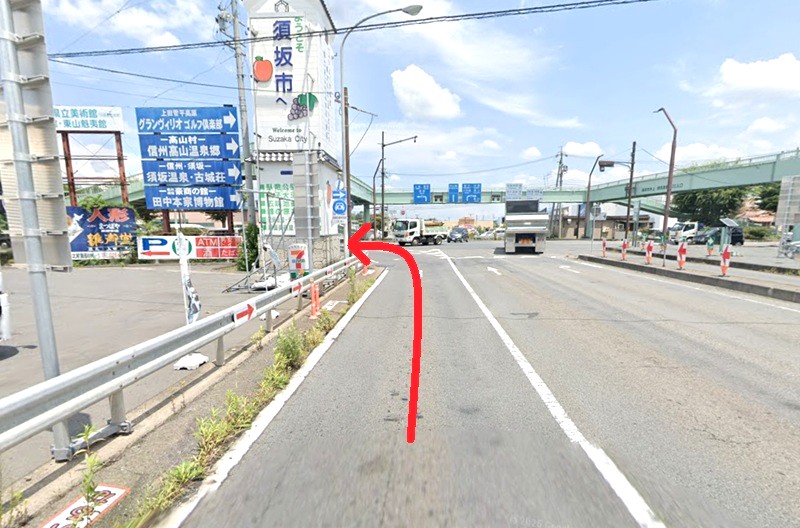 トクラス ショールーム長野までの車の経路