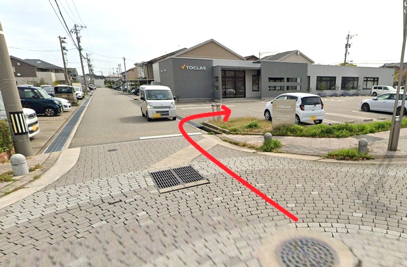 トクラス ショールーム金沢までの徒歩経路