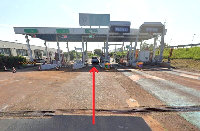 トクラス ショールーム金沢までの車の経路