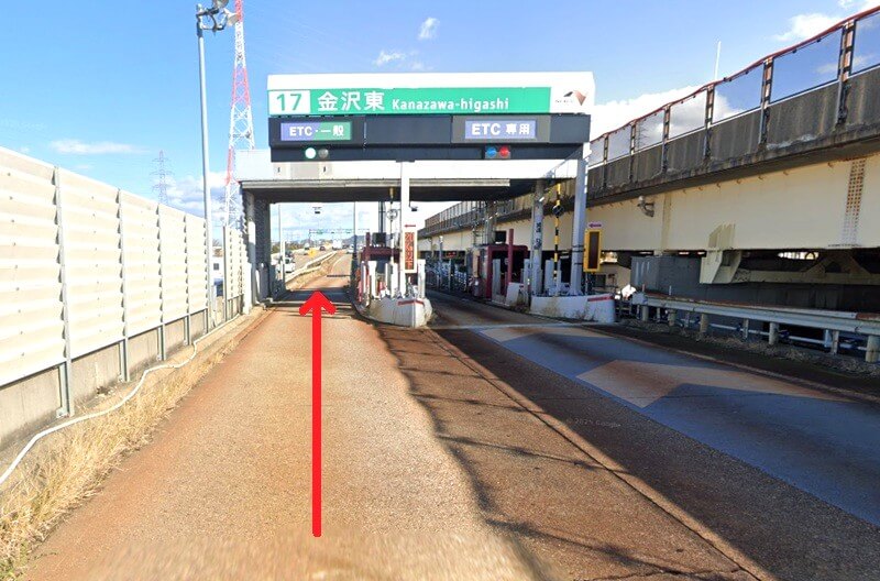 トクラス ショールーム金沢までの車の経路
