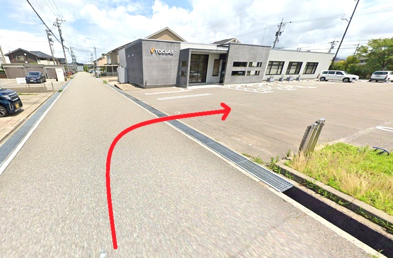 トクラス ショールーム金沢までの車の経路