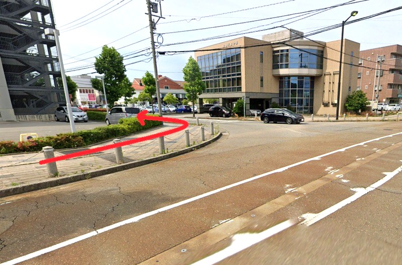 トクラス ショールーム金沢までの徒歩経路