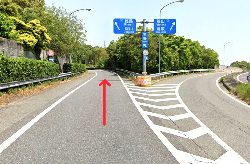 トクラス ショールーム岡山までの車の経路