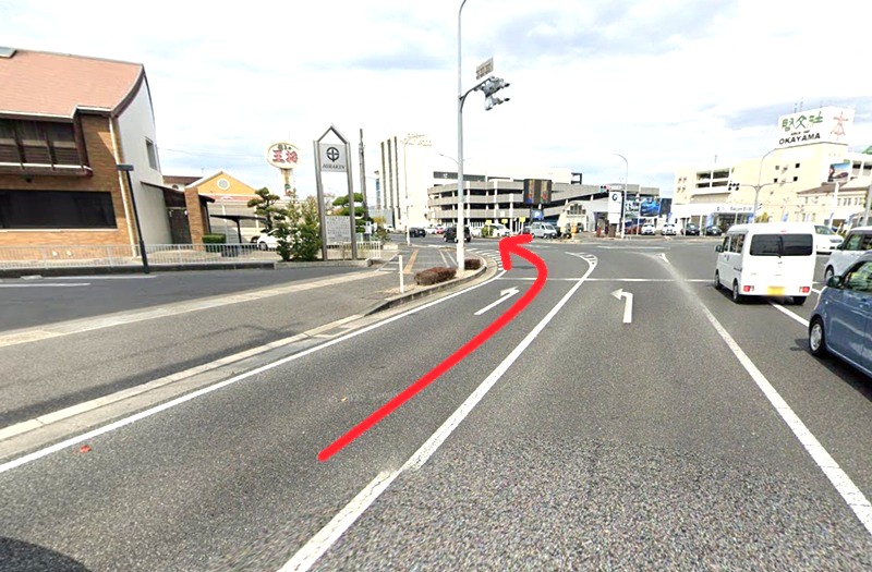 トクラス ショールーム岡山までの車の経路