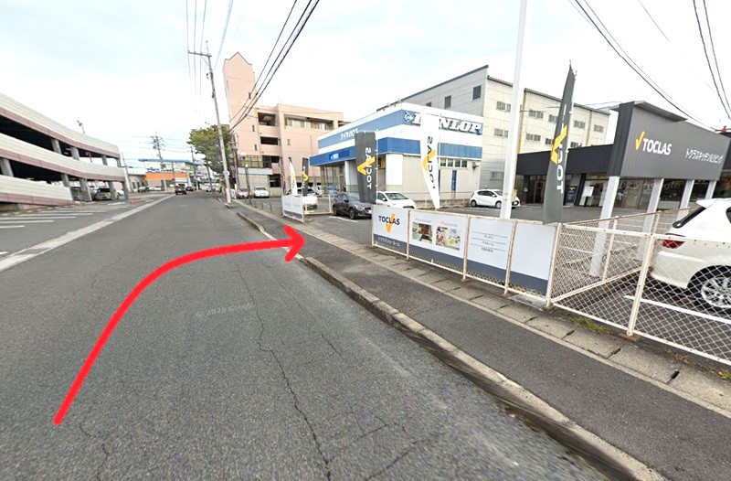 トクラス ショールーム岡山までの車の経路