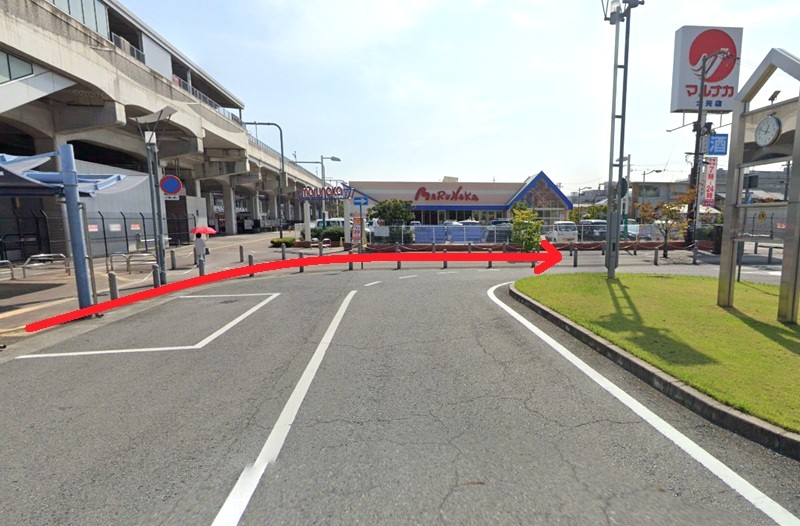 トクラス ショールーム岡山までの徒歩経路