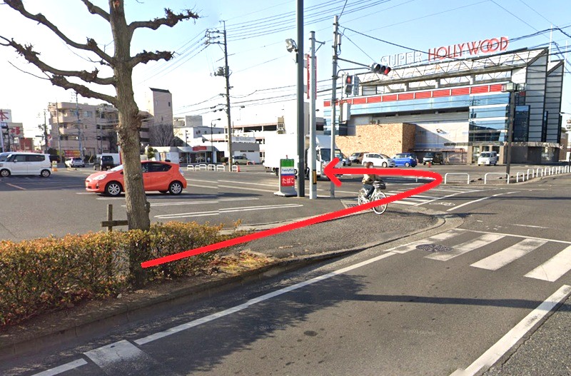 トクラス ショールーム岡山までの徒歩経路