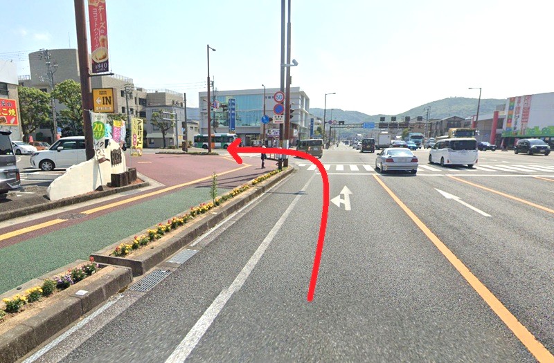 トクラス ショールーム高知（提携店）ホームプラザまでの車の経路