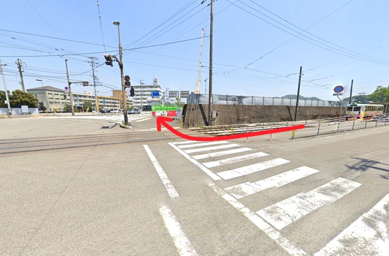 トクラス ショールーム高知（提携店）までの徒歩経路