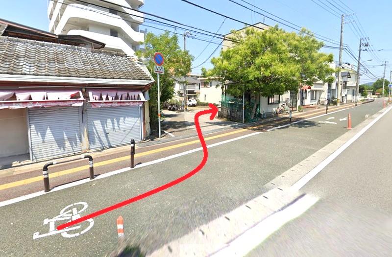 トクラス ショールーム高知（提携店）までの徒歩経路